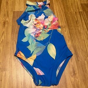 Floral Blue dance leotard